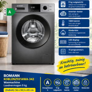Frilec zilverkleurige wasmachine